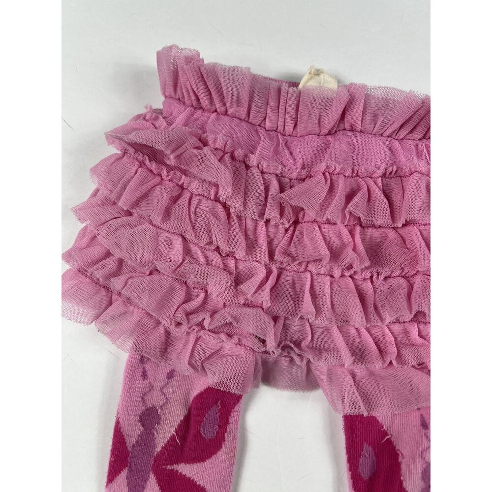 Luna Leggings Pink Ruffle Tutu Butterfly Leggings Tights 6-24 Months - Picture 4 of 11